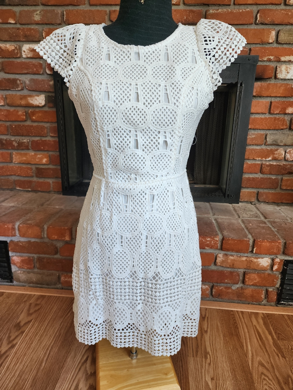 White Crochet Dress